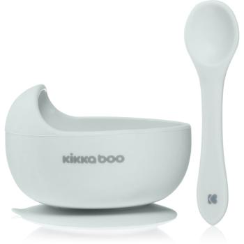 Kikkaboo Silicone Bowl with Spoon silikonová miska s lžičkou 4 m+ Blue 2 ks