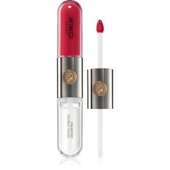 KIKO Milano Unlimited Double Touch dlouhotrvající tekutá rtěnka odstín 108 Satin Currant Red 6 ml