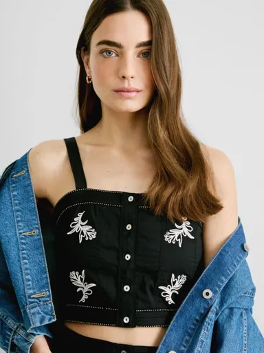 Pepe Jeans dámský černý top Earby PL305051999 M