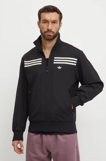 Mikina adidas Originals 70s Track Top pánská, černá barva, s aplikací, JN5962