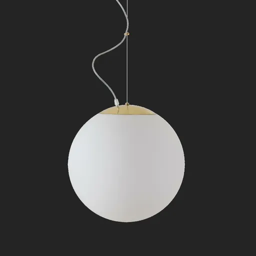 OSMONT ISI72749 ISIS L3 PM-M HP závěsné plastové svítidlo mosaz leštěná / bílá IP40 4000 K 52W LED nouzové kombinované 3 h