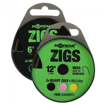 Korda návazec ready tied zig rig s protihrotem 3 ks - 360 cm