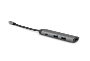 VERBATIM 49140 USB-C Multiport HUB, 2x USB 3.0, 1x USB-C, HDMI, šedá dokovací stanice