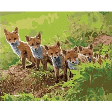Liška a její parta, 80×100 cm, bez rámu a bez vypnutí plátna (5010302)