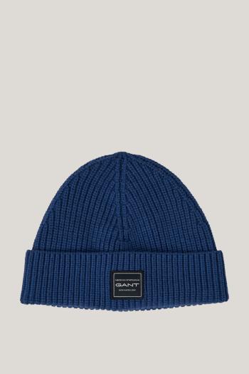 ČEPICE GANT COTTON RIBBED BEANIE VINTAGE BLUE