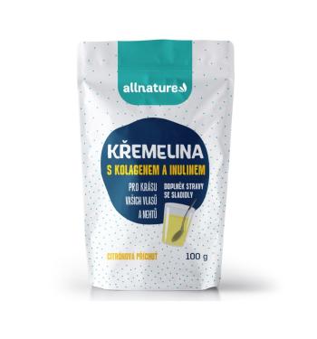 Allnature Křemelina s kolagenem a inulinem příchut citrón 100 g