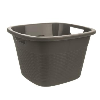 Chiuvetă pătrată cu mânere Orion LOOP 16,8 l, griînchis, gri