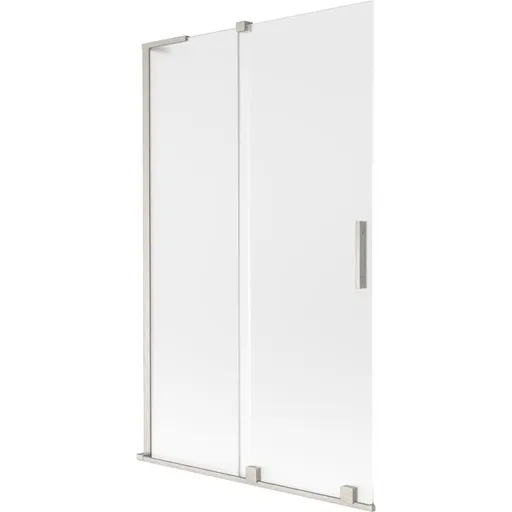 MEXEN/S Velar L dvoukřídlá posuvná vanová zástěna 110 x 150, dekor, nikl kartáčovaný 896-110-003-31-97