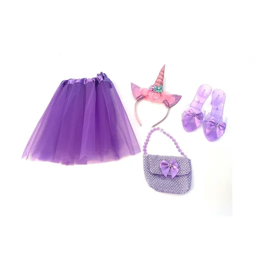 Alltoys Set pro princeznu pantoflíčky, kabelka, sukýnka, čelenka