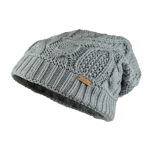 Bontis Dvojitá dámská spadená zimní čepice - Světle šedý melír | uni