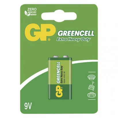 Baterie 6F22 (9V) Zn-Cl GP Greencell 1ks / blistr