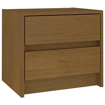 SHUMEE Noční stolek medově hnědý 40 × 30,5 × 35,5 cm masivní borovice, 808079 (808079)