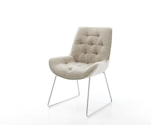 Jídelní židle Taimi-Flex látka Měkký béžová tenká podnož