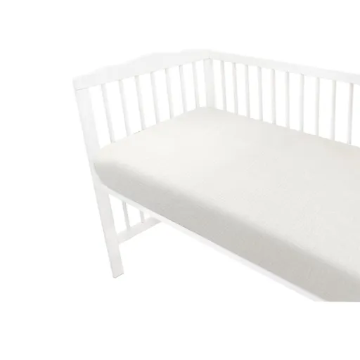 Baby Nellys Mušelínové prostěradlo do postýlky 60 x 120 NATURE double - smetanové