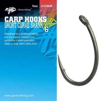 Giants Fishing Háček s očkem Short Curve Shank 10ks, vel.8