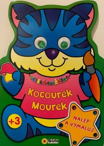 Veselá zvířátka Kocourek Mourek - Nalep a Vymaluj (Defekt)