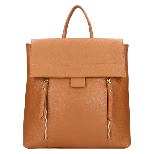 Dámský kožený batoh Italia Mokka - koňak