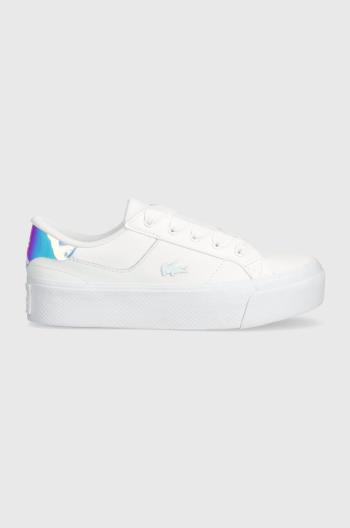 Sneakers boty Lacoste Ziane Platform Leather bílá barva, 47CFA0004