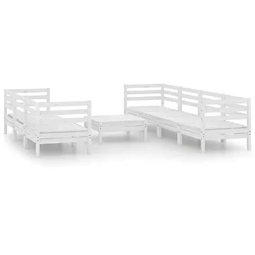 8dílná zahradní sedací souprava bílá masivní borovice , 3082513 (3082513)