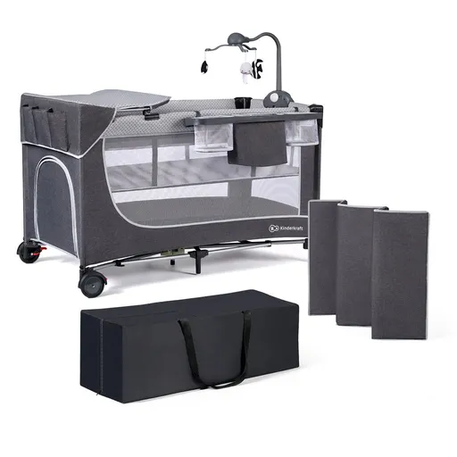 Kinderkraft select Postýlka cestovní Leody doplňky Leody Grey, Premium