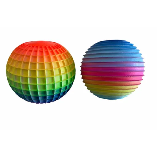 Mačkací míček Jumbo rainbow vroubkatý 9 cm