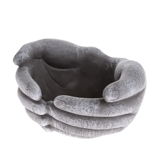 Pietní dekorace Betonový květináč Ruce, 20 x 11,5 x 20 cm