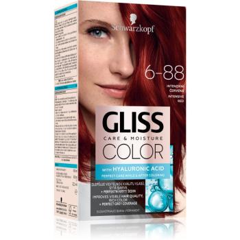 Schwarzkopf Gliss Color permanentní barva na vlasy odstín 6-88 Intenzivní červená 1 ks