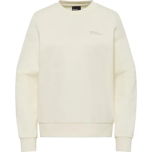 Jack Wolfskin ESSENTIAL CREWNECK W Dámská mikina, bílá, velikost
