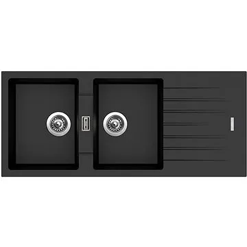 SINKS PERFECTO 1160 DUO Metalblack (ACRPE1160500274)