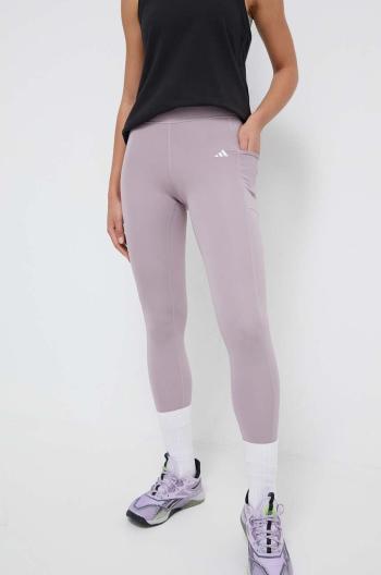 Tréninkové legíny adidas Performance Optime růžová barva, hladké, IT9107
