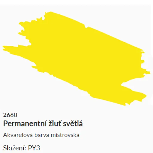 Akvarelová barva Umton 2,6ml – 2660 žluť světlá