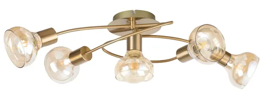 Rabalux Zlaté stropní svítidlo Holly pro žárovku 5x E14 5552