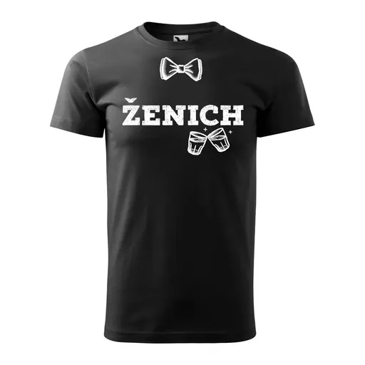 Bontis Tričko Ženich MOTÝLEK - Černá | XL