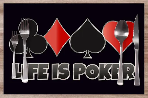 Prostírání Life is poker