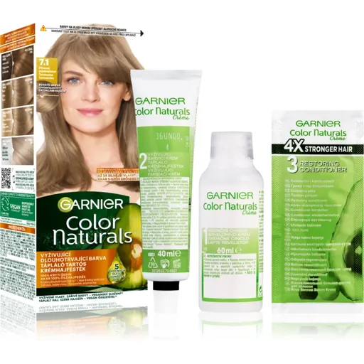 Garnier Color Naturals Creme barva na vlasy odstín 7.1 Natural Ash Blonde 1 ks