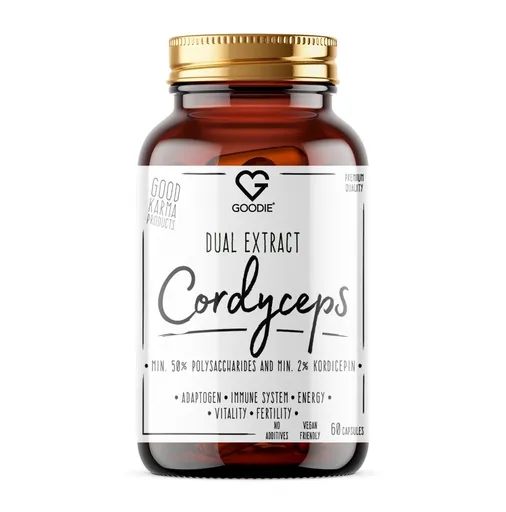 Goodie Cordyceps - dual extrakt min. 50 % polysacharidů & 2 % cordycepinu 60 kapslí