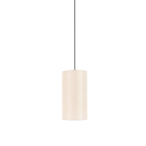 ACA Lighting závěsné svítidlo ZORAN mosazný kov béžové textilní stínítko 1xE27 MP240718