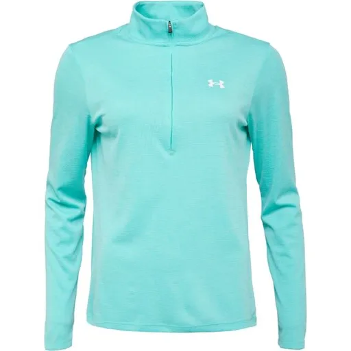 Under Armour TECH TEXTURED 1/2 ZIP Dámské triko s dlouhým rukávem, tyrkysová, velikost S