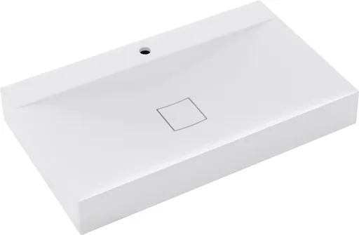 MEXEN Poli umyvadlo na desku litý mramor 80 x 48, bílá 23028001