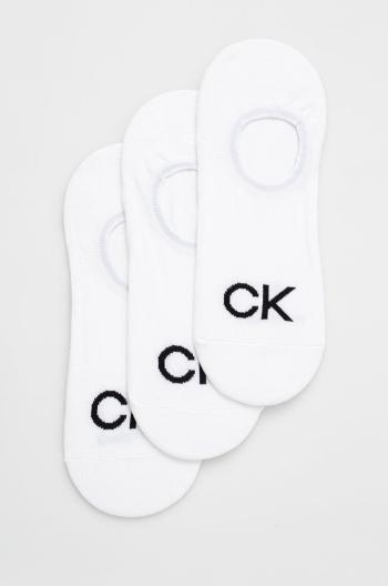 Ponožky Calvin Klein (3-pack) pánské, bílá barva, 701218723