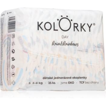 Kolorky Day Rain&Rainbow jednorázové EKO pleny velikost S 3-6 Kg 25 ks