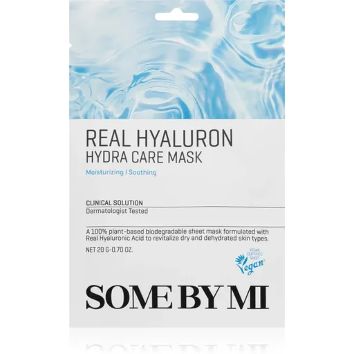 Some By Mi Clinical Solution Hyaluron Hydra Care Mask hydratační plátýnková maska se zklidňujícím účinkem 20 g