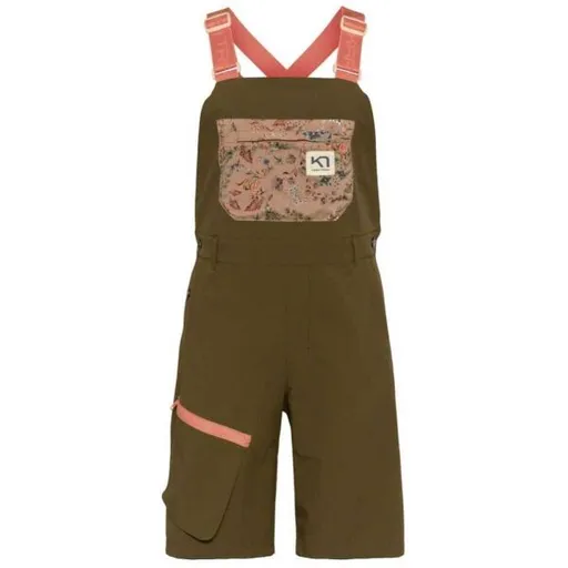 KARI TRAA SANNE BIB Dámské kraťasy s laclem, khaki, velikost