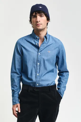 KOŠILE GANT SLIM INDIGO BD SEMI LIGHT BLUE