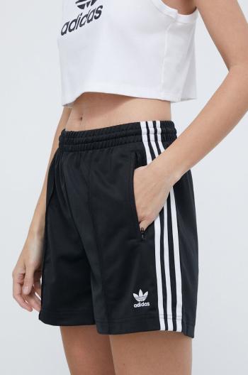 Kraťasy adidas Originals Firebird Short dámské, černá barva, s aplikací, high waist, IU2425