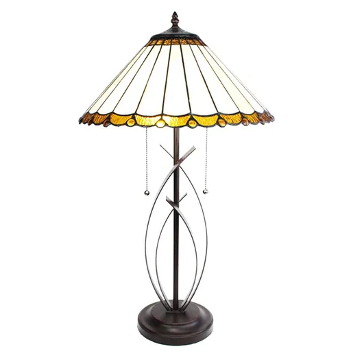 Stolní lampa Tiffany Elegant - 41*69 cm E27/max 2*60W 5LL-6282