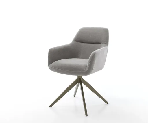 Jídelní židle Pejo-Flex strukturovaná látka Měkký šedá křížová