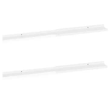 Shumee Nástěnné 2 ks vysoký lesk bílé  100×9×3 cm, 326651 (326651)