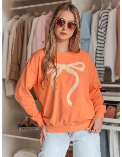 Dámská mikina one size oversize SOFTTIE oranžová