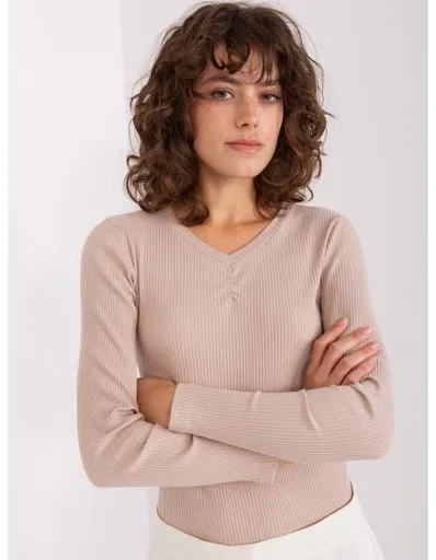 Dámská halenka pruhovaná basic BASIC FEEL GOOD béžová